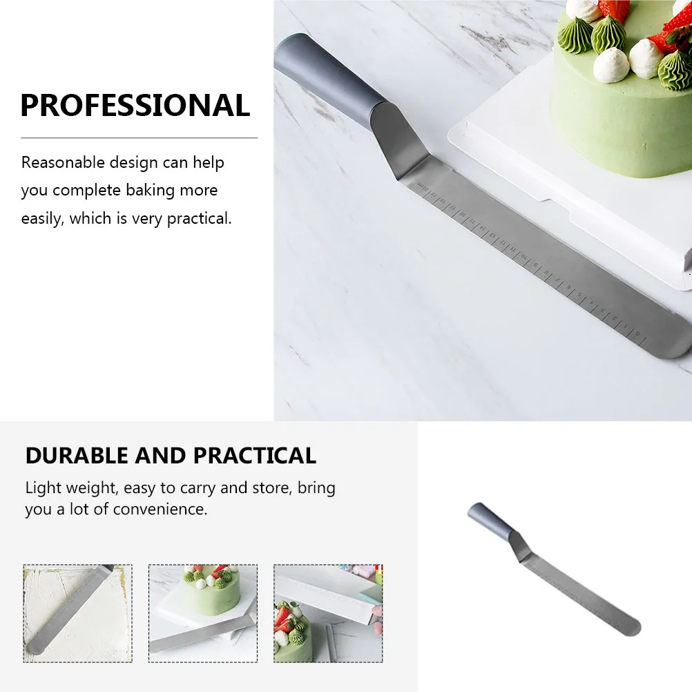 

Thickened Stainless Steel Cake Cream Spatula 9 Inch Baking Scraper for Cake Decorating Easy to Clean Baking Tool Kitchen Gadget