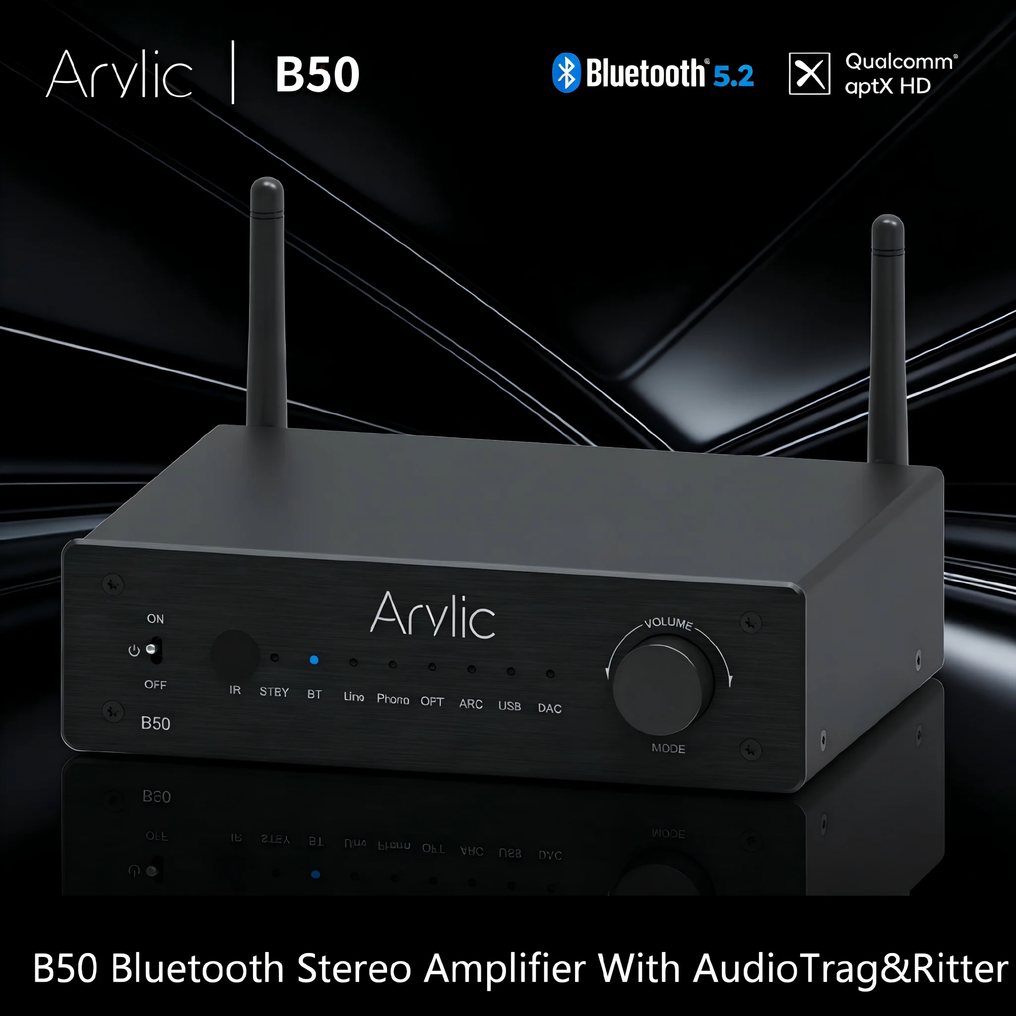 

Arylic B50 Bluetooth Stereo Amplifier With Audio Transmitter 50W*2