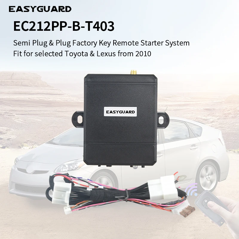 EASYGUARD Semi Plug Play Factory Key Remote Starter Device Fit For Toyota prius & Lexus CT-200H with OEM Start Button Auto Gear