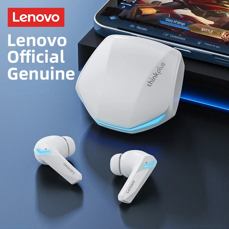 Bluetooth Lenovo-GM2ワイヤレスヘッドセット,マイク付き5.3プロヘッドセット,低遅延ヘッドセット,HD通話,デュアルモード,ゲーミングヘッドセット