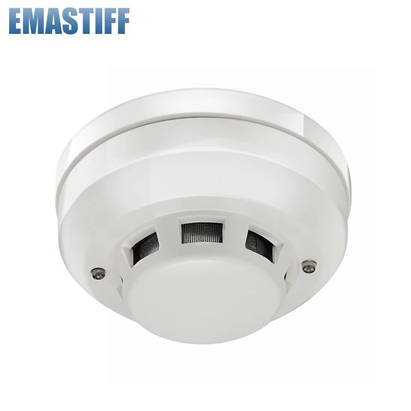 Fire Alarm Wired Photoelectric Smoke Detector Relay Ouput Operation NO NC Smoke Sensor Alarm Detector For Conventional System