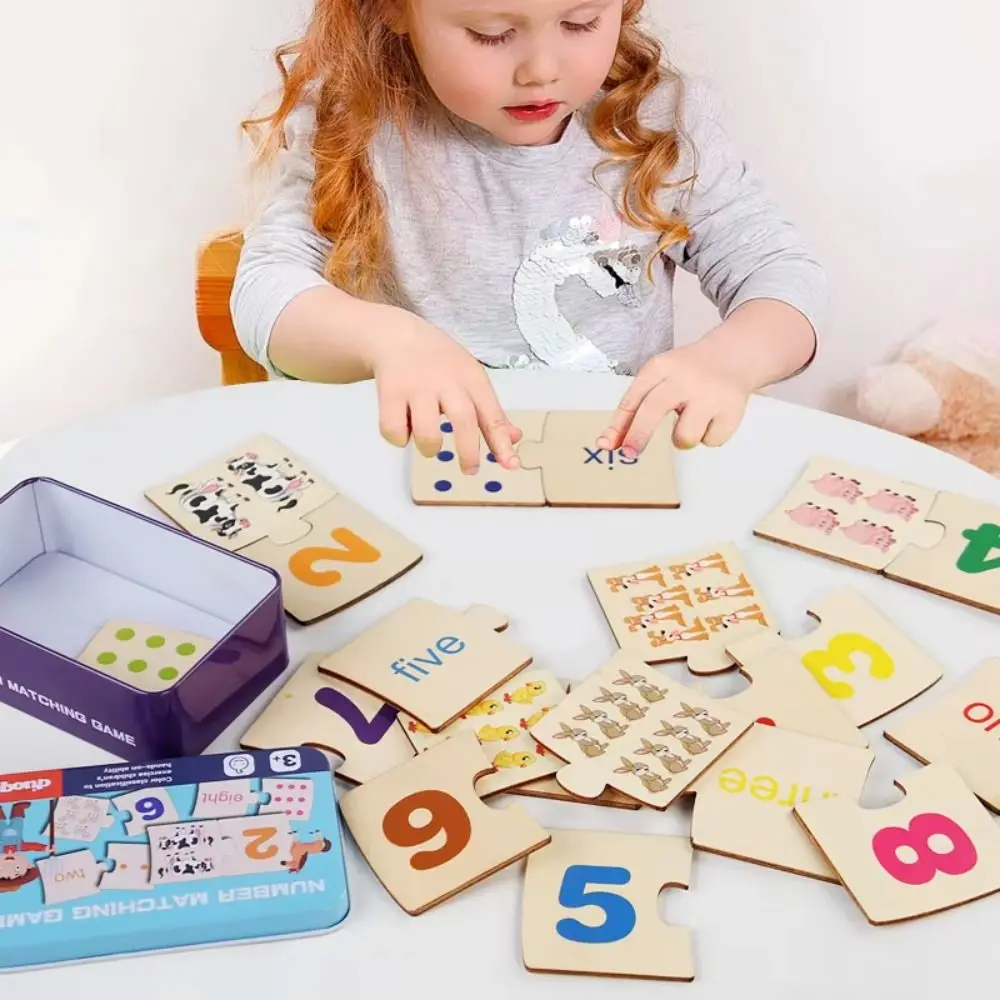 Игрушки Монтессори с цифрами, мультяшные очки животных, игрушки для тренировки мозга, 3D интеллектуальные цифры, соответствующие карточную игра для детей Игрушки Монтессори с цифрами, мультяшные очки животных, игрушки для тренировки мозга, 3D интеллектуальные цифры, соответствующие карточную игра для детей
