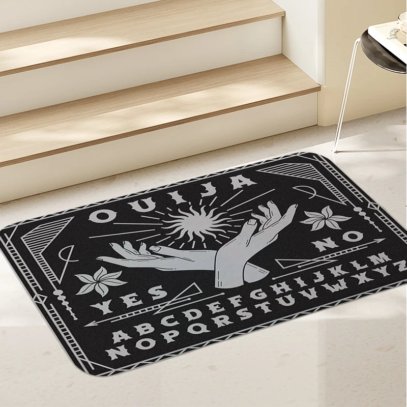 

Ouija Funny Doormat Entrance Door, Washable Non-slip Kitchen Living Room Rug, Bathroom Bedroom Floor Carpet Home Decorations