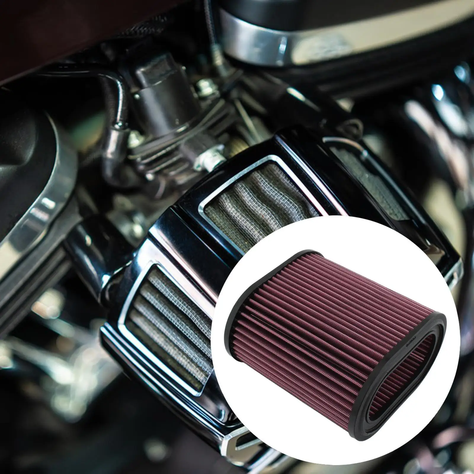 

Engine Air Filter High Efficiency Compact Design Plastic Aluminum Mesh Advanced Purifying System for Triumph Rocket III Tourer