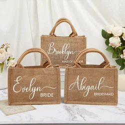 Personalized Bridesmaid Gift Proposal Tote Bags Custom Name Beach Bag Wedding Decoration Bachelorette Gift Party Favors