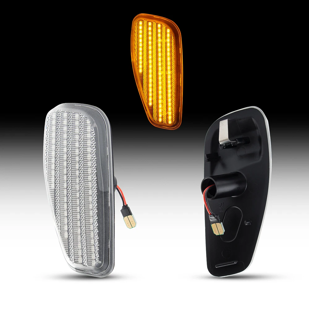 2PCS Amber LED Front Side Marker Light For Jeep Renegade BU 2015-2017 Turn Signal Lamp Conversion Kit Canbus No Error