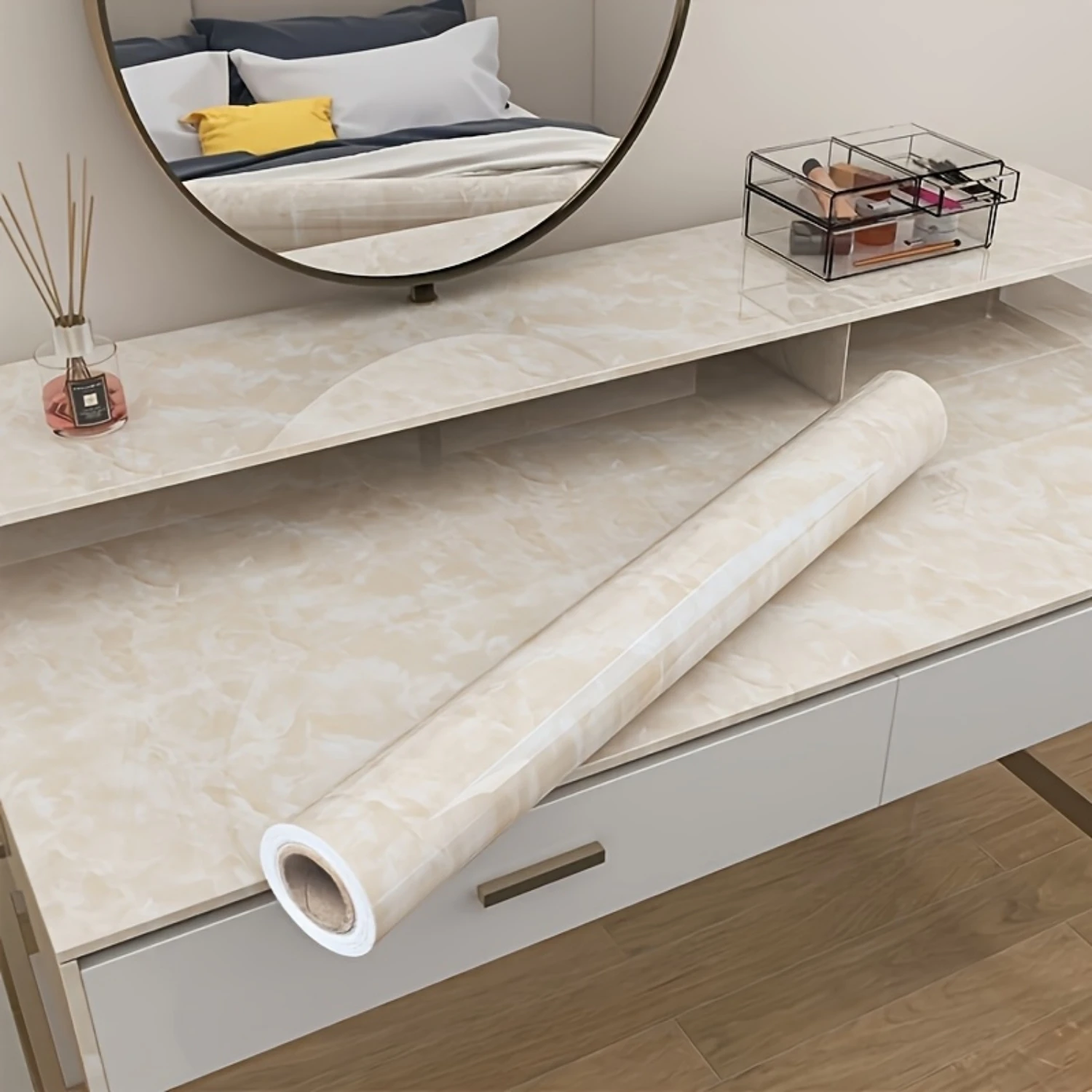 Self Adhesive Wallpaper Bathroom Waterproof Stickers Toilet Wall Renovation Formaldehyde-Free Kitchen Decor Wall Stickers