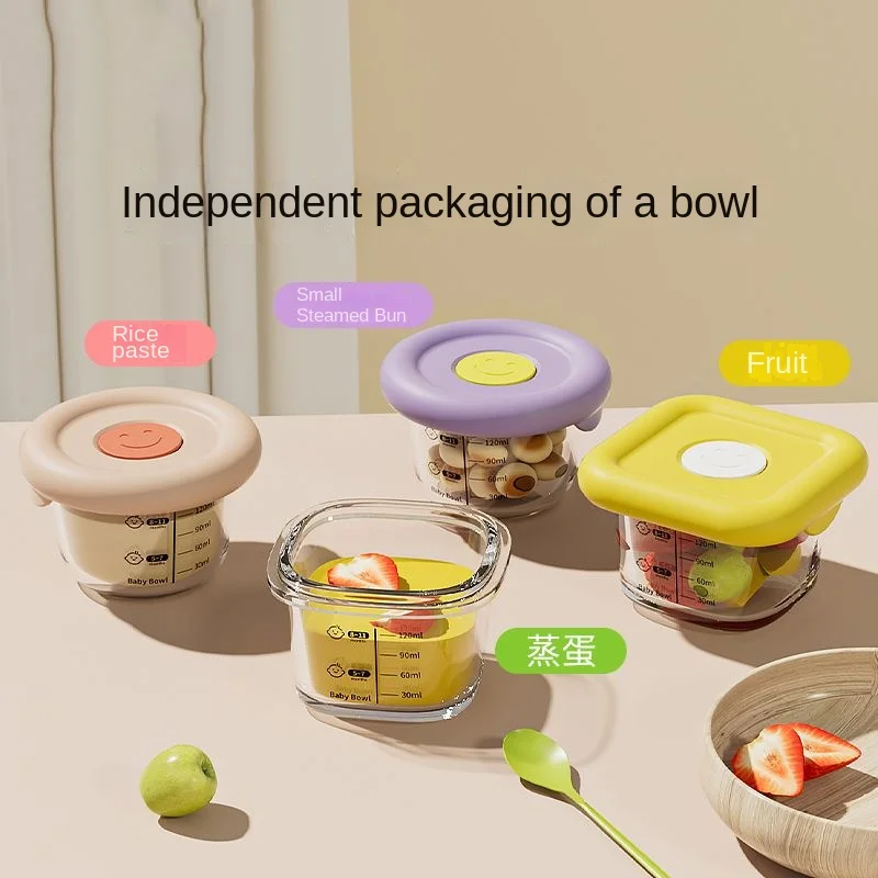 

Childrens Food Supplement Glass Storage And Freshness Can Be Steamed And High Temperature Resistant Babys Special Food Bowl Cup