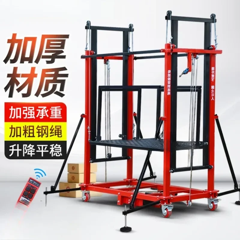 Electric scaffolding lift folding mobile platform freight elevator 6 meters