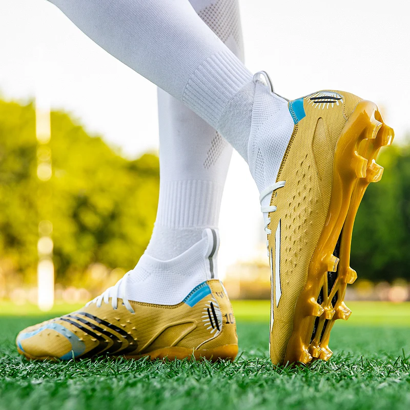 Zapatos de fútbol ultraligeros de alta calidad para hombre, tacos de fútbol de césped antideslizantes, TF/FG, zapatillas de entrenamiento de fútbol,