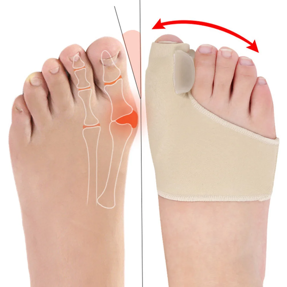 Hallux valgus مصحح ، 2 أجزاء ، تقويم العظام ، العظام ، الإبهام الضابط ، باديكير ، جورب ، مستقيم