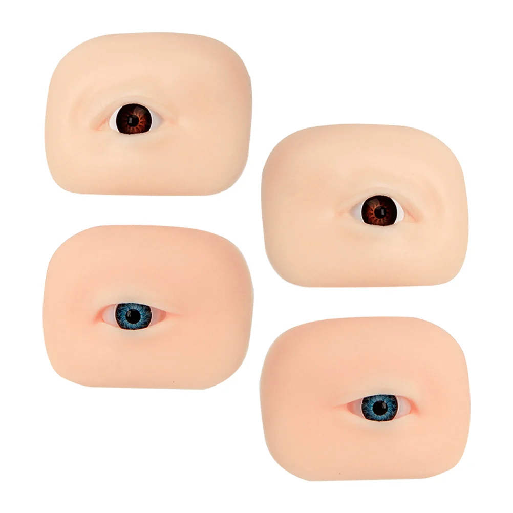 2 Pairs Eyes Eyebrow Module 700X540X240CM Silica Gel Makeup Training Skin Practice Board