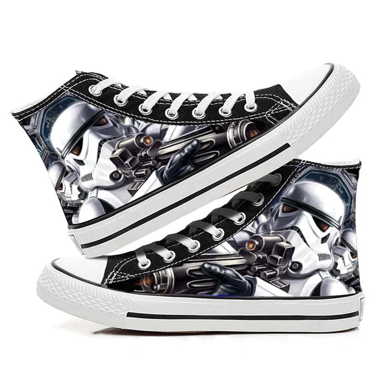

Anime Kawaii Canvas Stormtrooper 3D Print Sneakers Shoes Fashion Casual Men's Shoes Boys Girls Tennis High Top Shoes