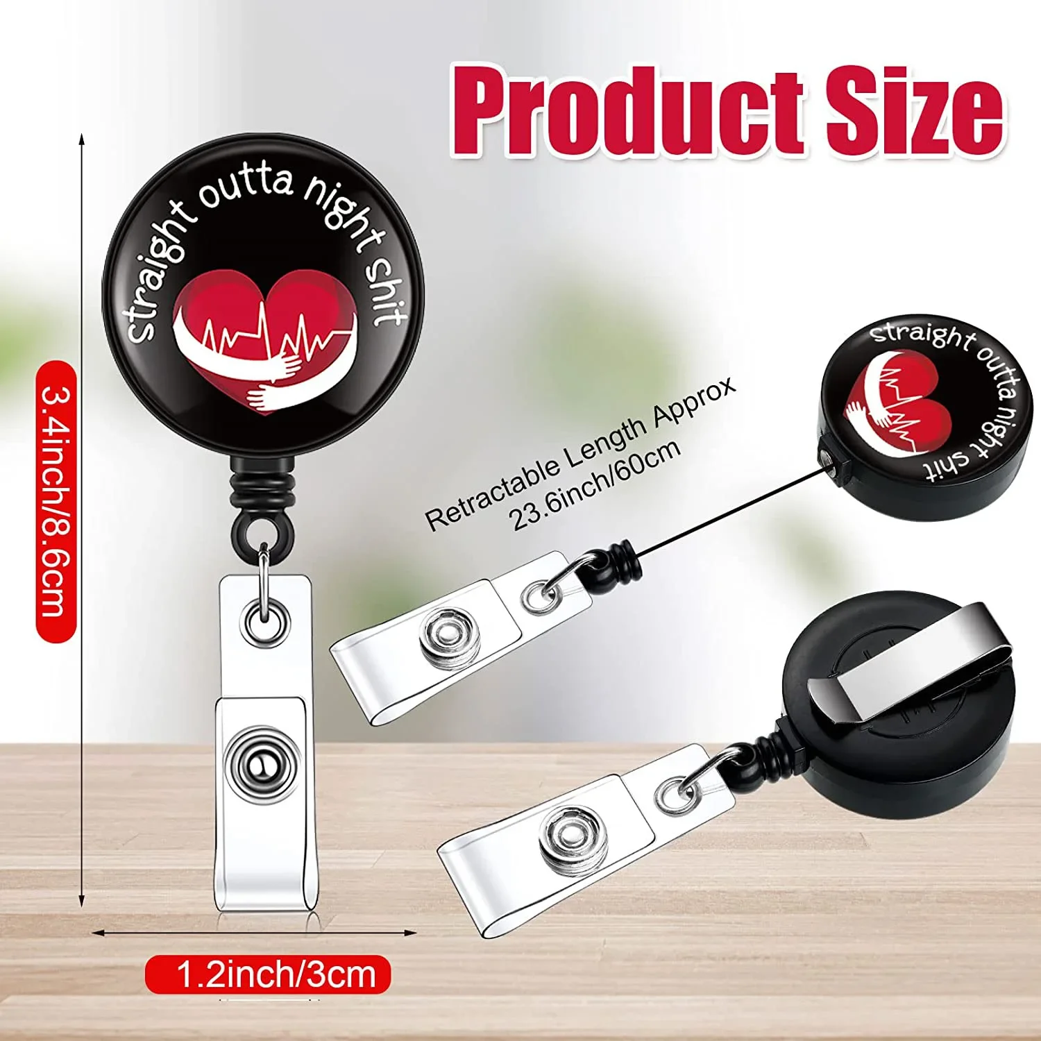 Imagem -03 - Retrátil Hospital Enfermeira Badge Reel Clip Cartoon Medicina Médico Estudantes ic id Card Badge Holder Alta Qualidade