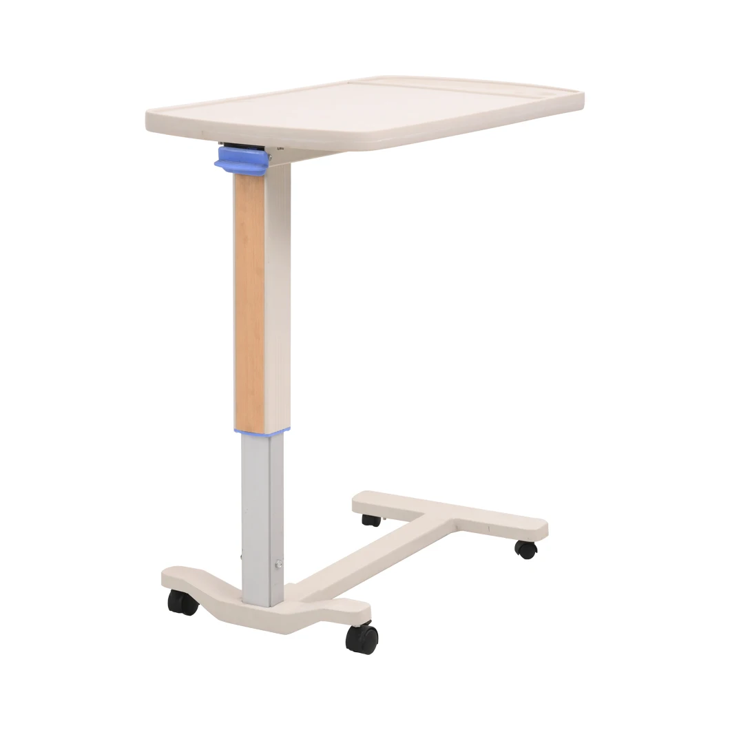 Cheap Height Adjustable Mobile Patient Bedside Dining Table Hospital Bed Tray Table