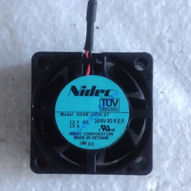 Japan NIDEC 4015 DC12V 0.15A 1.8W D04R-12TH 17B(EX) 4cm Cooling fan 8000rpm 8.48CFM 62Pa air blower