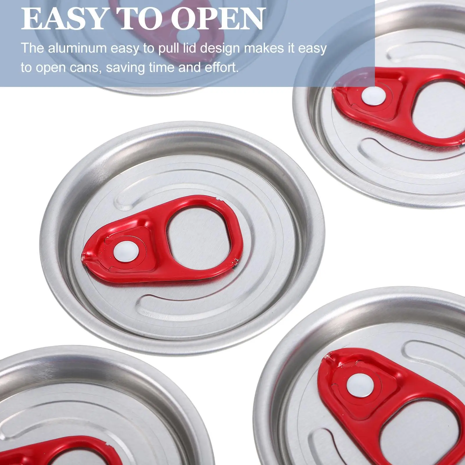

10pcs Aluminum Easy Open Can Lids Full Opening for Beer Soda Sealing Wide Mouth Mason Jar Large Regular Milk Cover