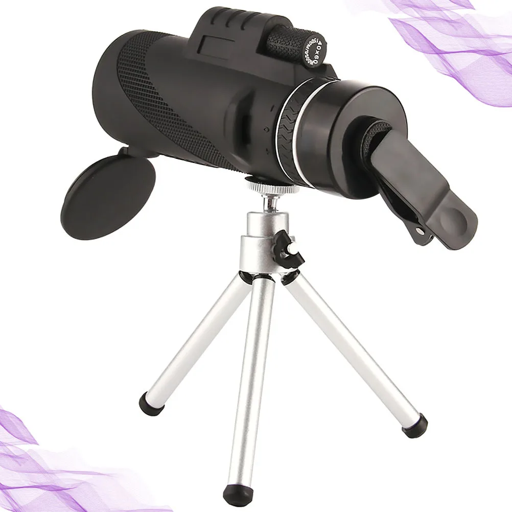 

1pc 40X60 High-Definition Single-Tube Telescope Portable Bird Watching Scope With Tripod Phone Holder For Outdoor Sports