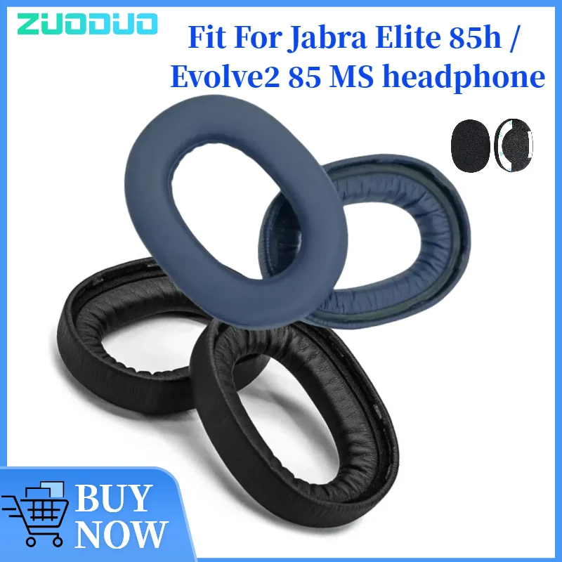 

ZUODUO Replacement Earpads Memory Foam Ear Cushion Cover for Jabra Elite 85h / Evolve2 85 MS Gaming Headset Earmuffs Ear Pads