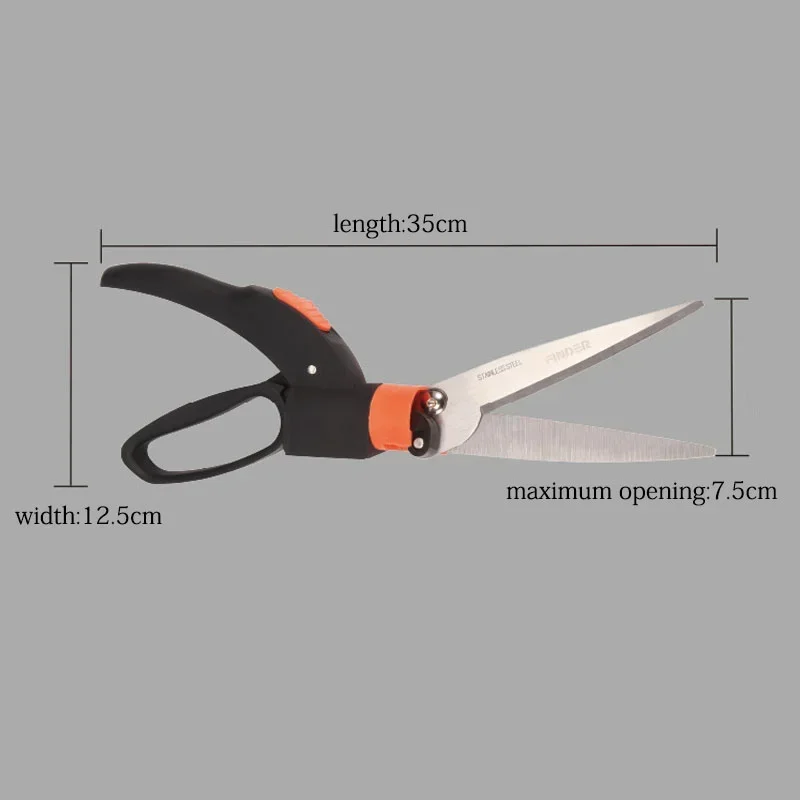 360 Rotation Handheld Gardening Grass Trimming Shears, Lawn Pruning Hedge Shears with Sharp Tip, Multifunctional