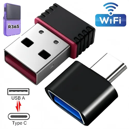 Imagen 1 del producto Mini USB WiFi Dongle RTL8188 tarjetas de red inalámbricas consolas de juegos con adaptador OTG tipo C accesorios receptores WiFi portátiles