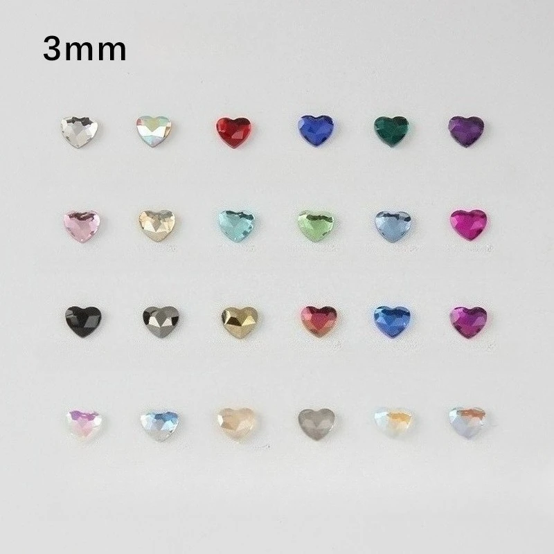 

100 шт., мини-креативное украшение для ногтей с сердечком любви, супер сверкающее бриллиантовое украшение с плоским дном, красочное маленькое персиковое сердце, взрывная искра