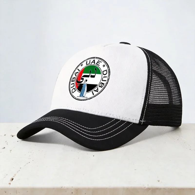 

Dubai City United Arab Emirates Baseball Cap Unisex hats summer Cool Golf Mesh Breathable Snapback hat