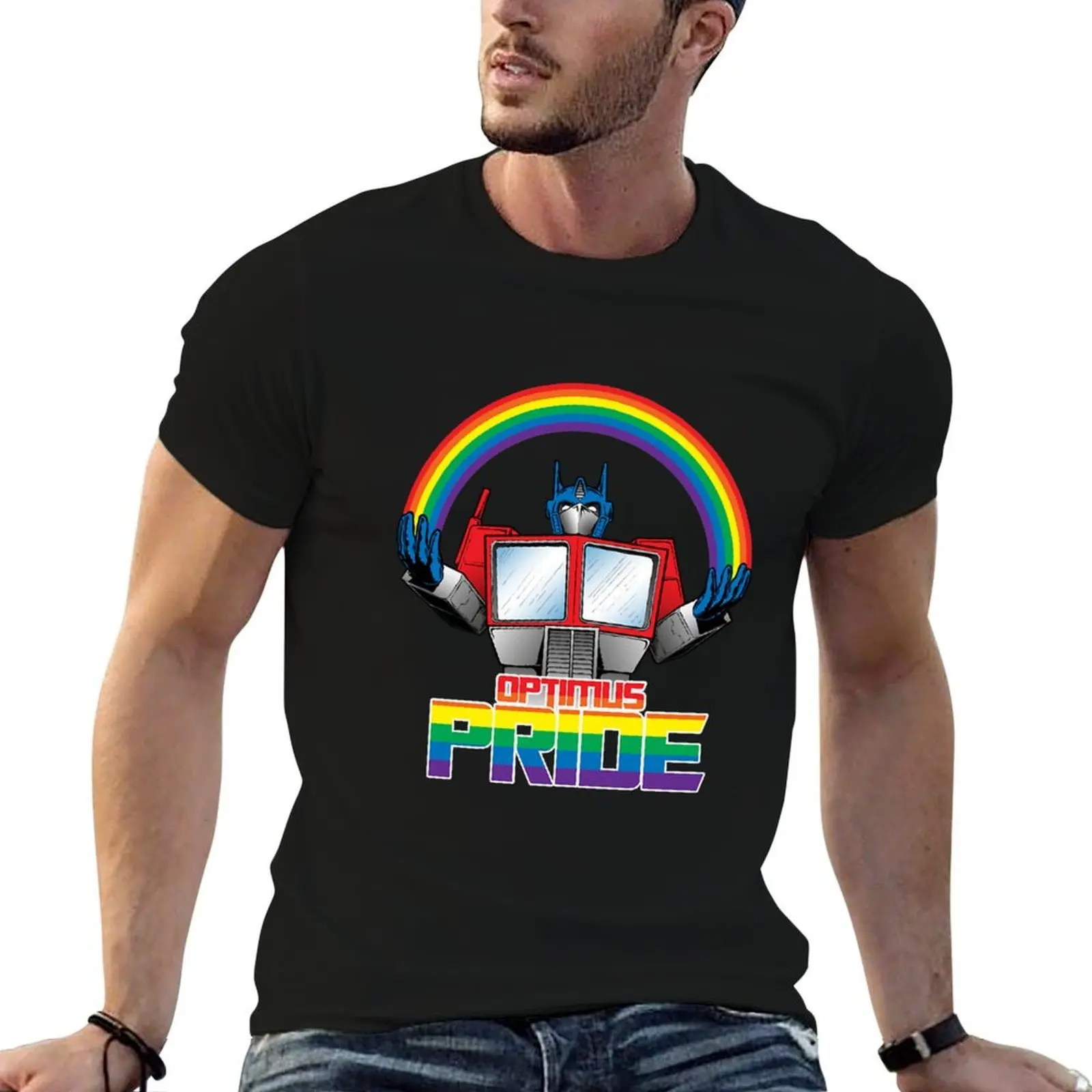 

Optimus Pride T-Shirt man graphic t shirt t shirt man plain T-Shirt