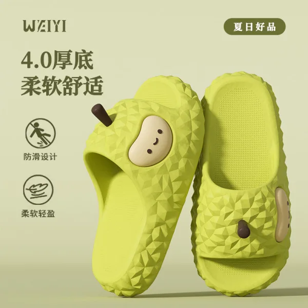 New Style Durian Sandals Soft and Thick Soles with Anti-Slip Function Elevated Design Ideal for Couples' Comfortable Slippers