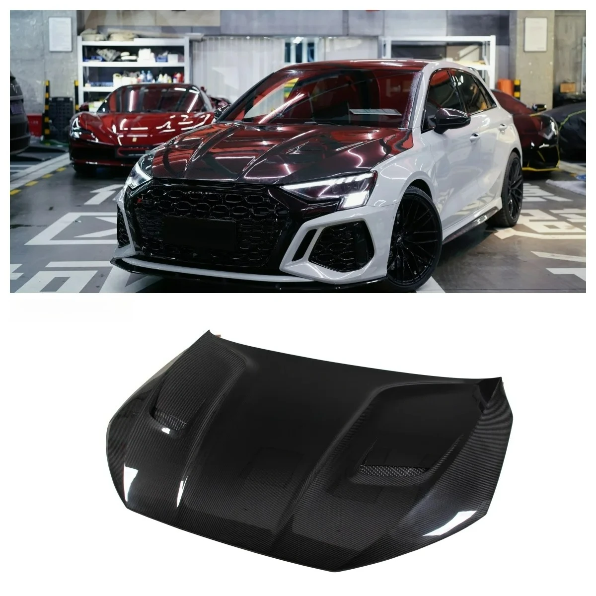 

Dry Carbon Fiber Engine Hood – High-Quality Upgrade for RS3 (8Y)