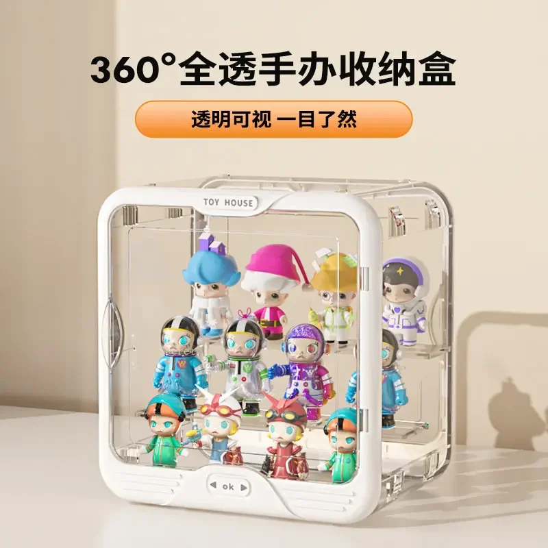 NEW Clear Display Case for Figures Mini Action  Collectibles Box Adjustable Doll Showcase Organizer  Storage