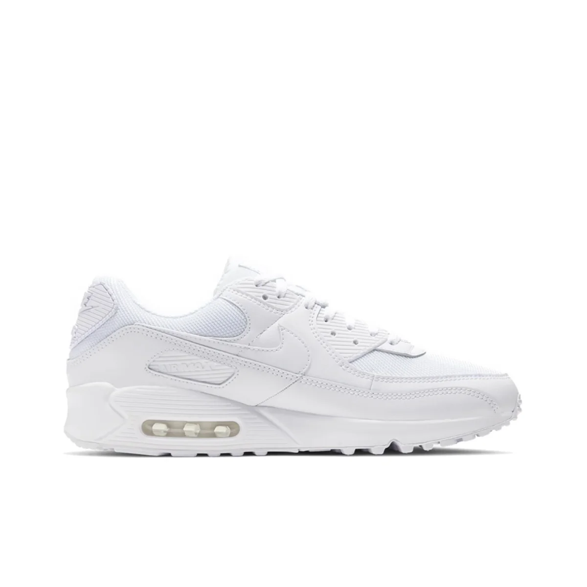 Nike Air Max 90 Low Top Comfortable Hundred Casual Running Shoes Mens Pure White