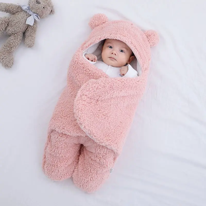 Baby Sleeping Bags Autumn Winter Baby Blanket Swaddling Soft Infant SleepSack Envelope for Newborn Cocoon for Newborn 0-9 Months