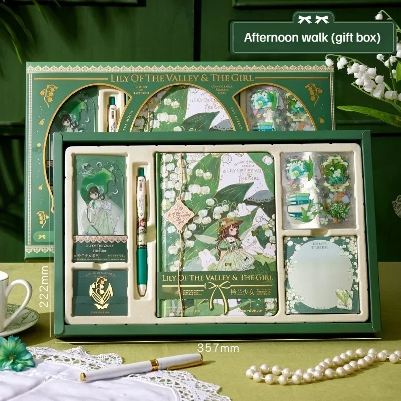 

Handbook Set Gift Box Cute Girl Handbook Korean High Beauty Stationery Diary Office Supplies Cuadernos Gift Student Stationery