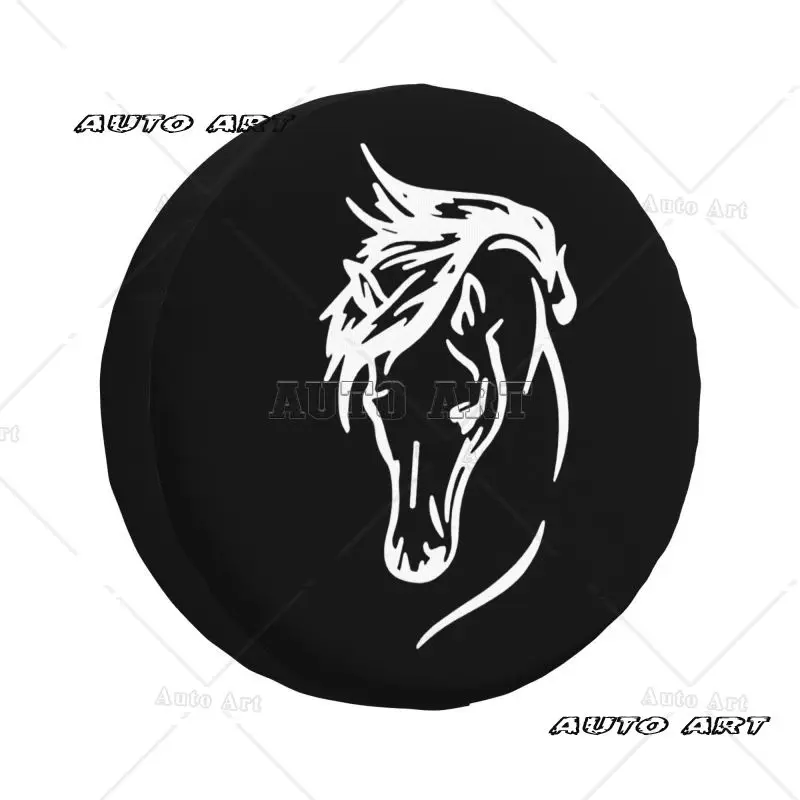 

Чехол для запасного колеса с головой лошади, защитный чехол для колес для грузовика, кемпинга, путешествий, универсальный