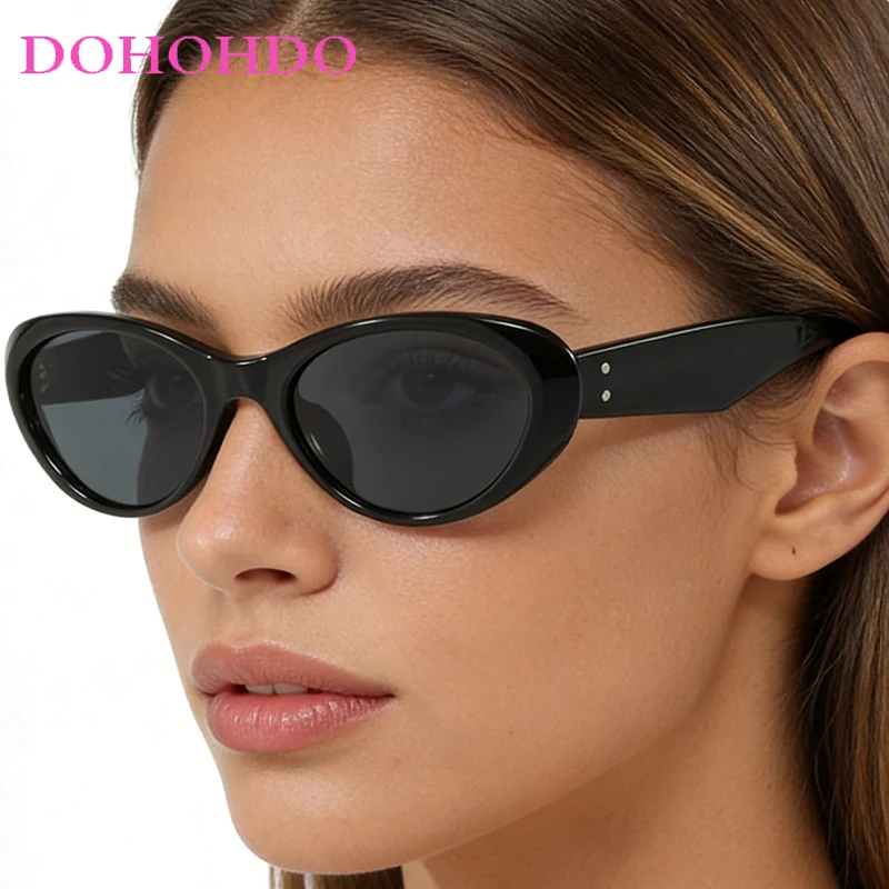 

Fashion Sexy Small Oval Cat Eye Frame Women Sunglasses Brand Design Men Sunglass Summer Party Travel Female Y2K Eyewear UV400