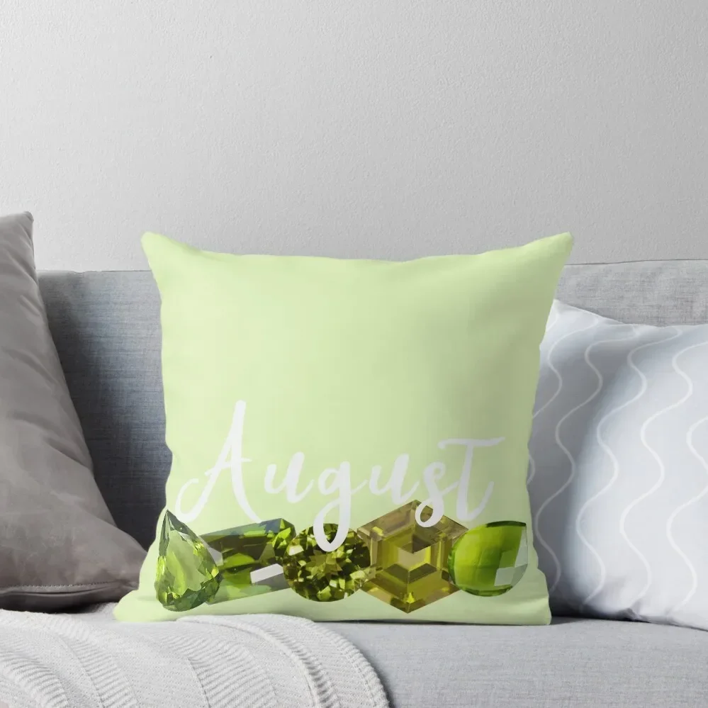 August & Peridot Throw Pillow Custom Cushion Photo christmas pillow case Pillow Cases