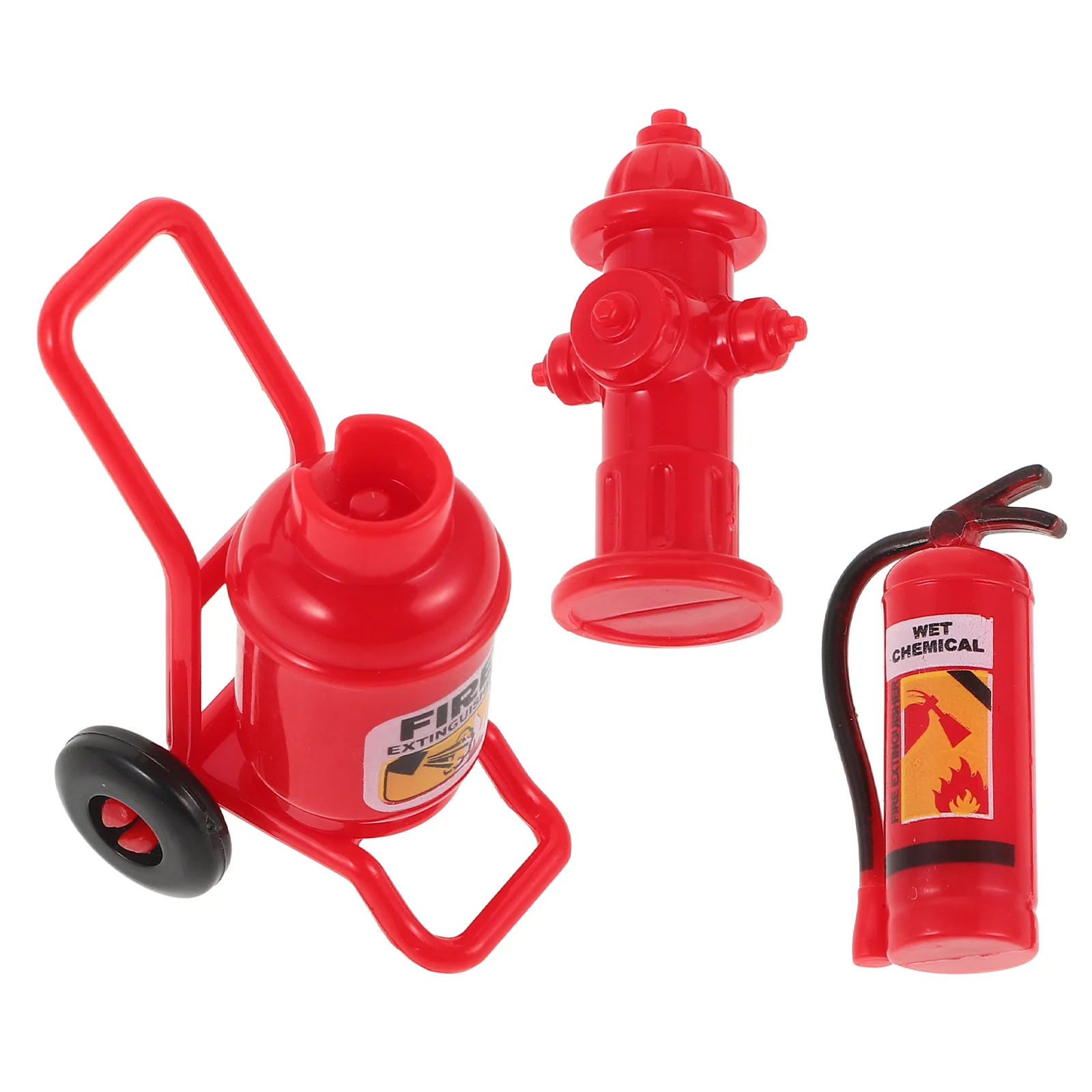 Mini Fire Extinguisher Playing House Small Hydrant DIY Decor Tools Plastic Miniature Outdoor