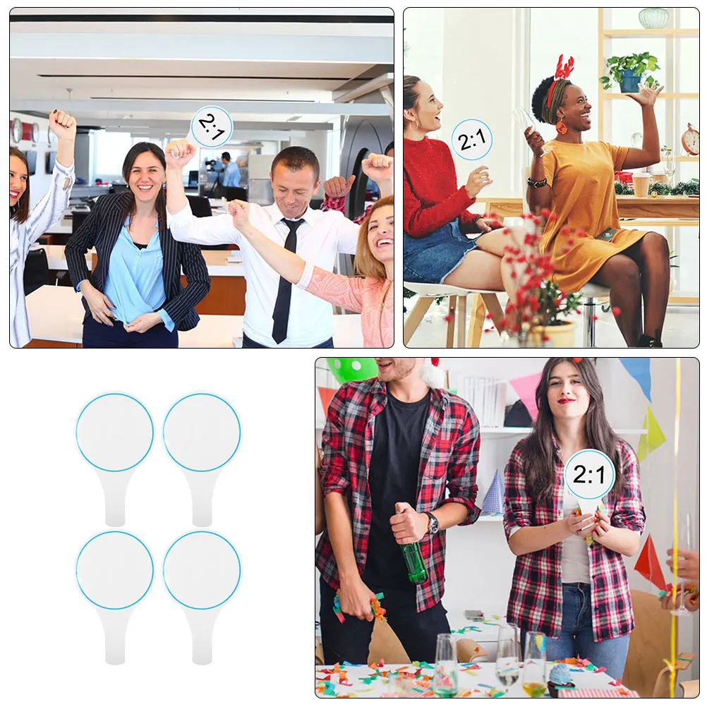 

4 Pcs Scoreboard Handheld Whiteboard Dry Erase Paddle Sign Paddles Blank Answer Refrigerator Student