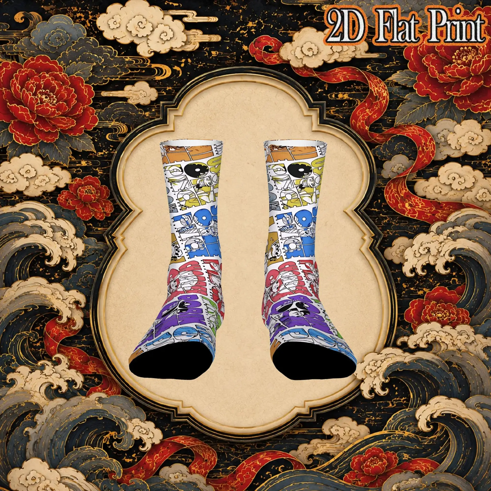 Sport Anime One Pieces Theme Crazy Running Men's compression Socks Unisex items Crew Sock Cycling socks