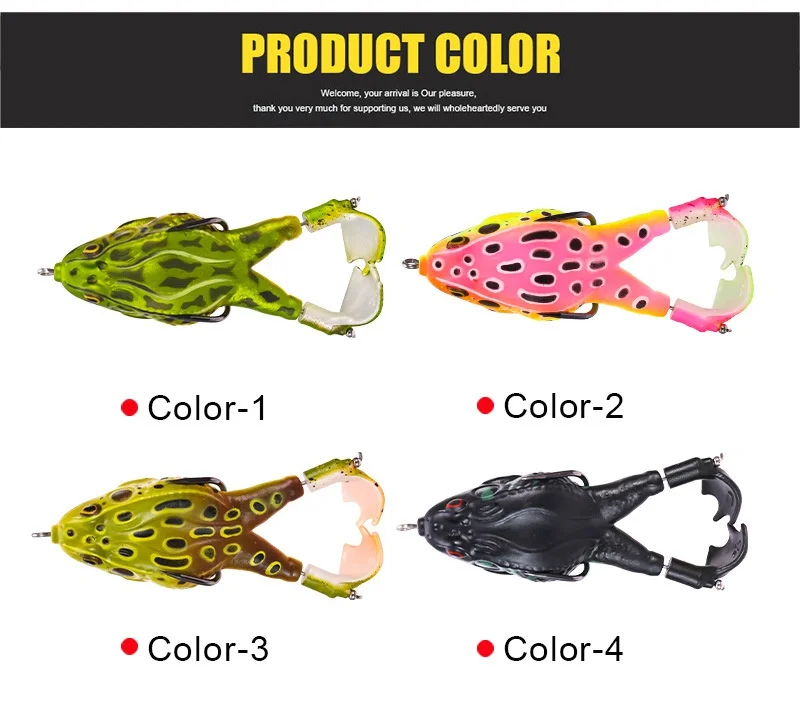 FLYSAND Frog Lure Soft Tube Bait Plastic Fishing Lure With Fishing Hooks Topwater Ray Frog Artificial 3D Eyes  Carp Fishing image 5