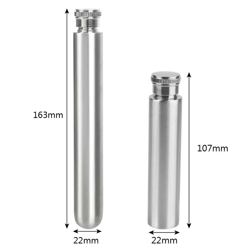 1oz/1.5oz Polished Round Bottom Wine Whisky Bottle Hip Flasks Tubular Wine Pot Wine Bottle Stainless Steel