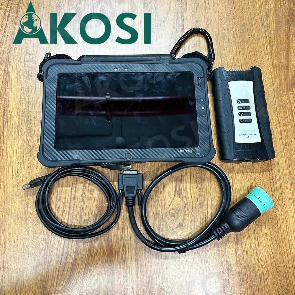 V5.3 Electronic Data Link EDL V3 Diagnostic Adapter Service EDL v3 Advisor construction Agricultrue diagnotic tool+Xplore tablet