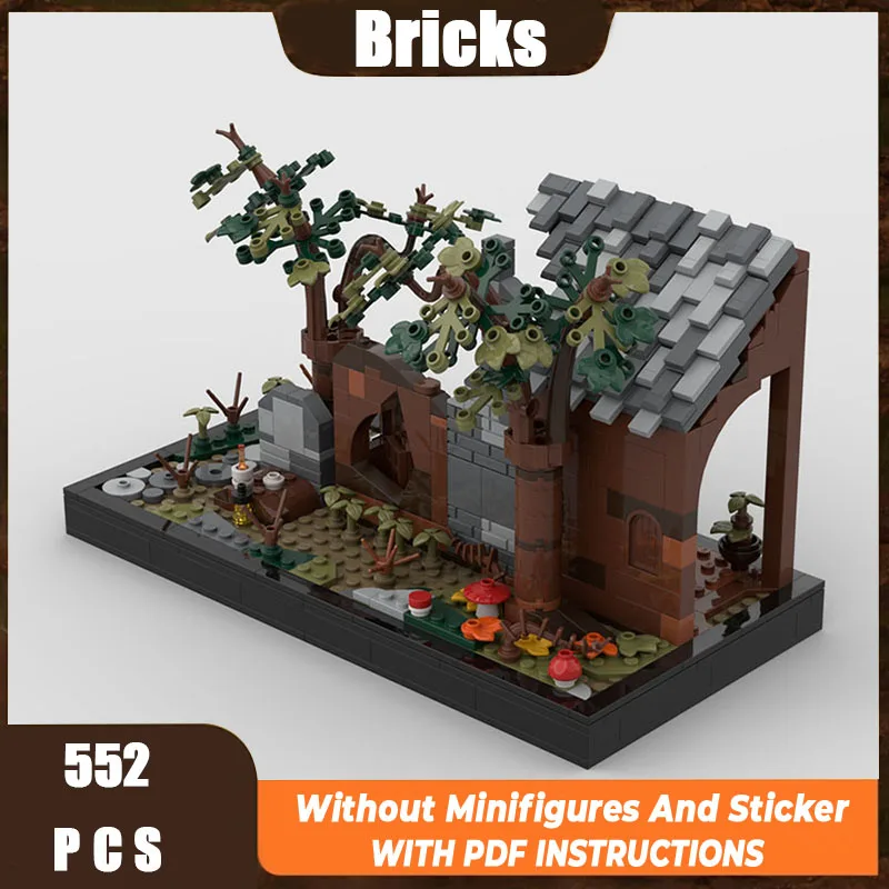 Bloc de construction Moc de jeu célèbre, modèle de scène, salle d'alchimie de sorcière, bloc de construction modulaire, jouet cadeau pour enfants, ensemble de bricolage à assembler