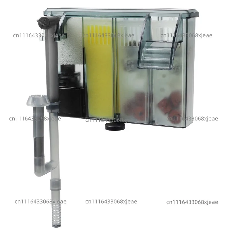Fish tank filter wall-mounted filter bucket external small three-in-one external water purification filtration circulation