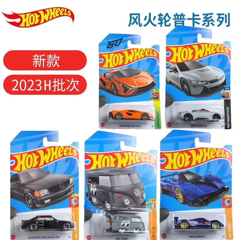 NEW Hot Wheels 23H 1:64 KOOL kombi Pagani Zonta R Glory chase gulf Lamborghini sian i8 dodge charger diecast alloy trolley model