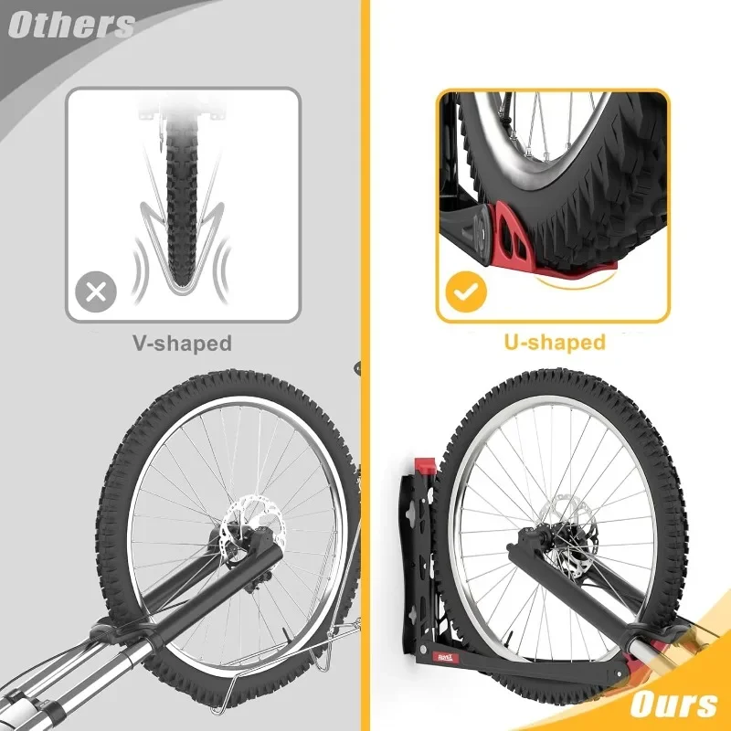 رفوف دراجة دوارة مثبتة على الحائط موفرة للمساحة من BIKEPAL، شماعات حائط عمودية للدراجة لحل تخزين المرآب