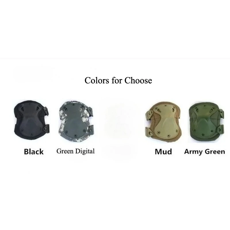 4 Piece Set, Outdoor Military Tactical Knee Pads+Elbow Brace Protector Suit Riding Mountaineering Knee Support CS Equipment