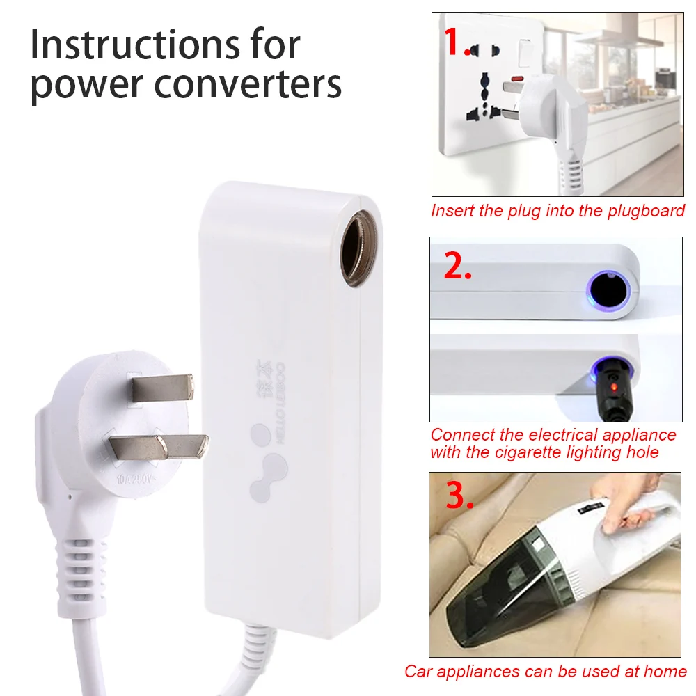 120W 220v to 12v Power Converter Home Socket Car Vacuum Cleaner Refrigerator Adapter Cigarette Lighter Adapter