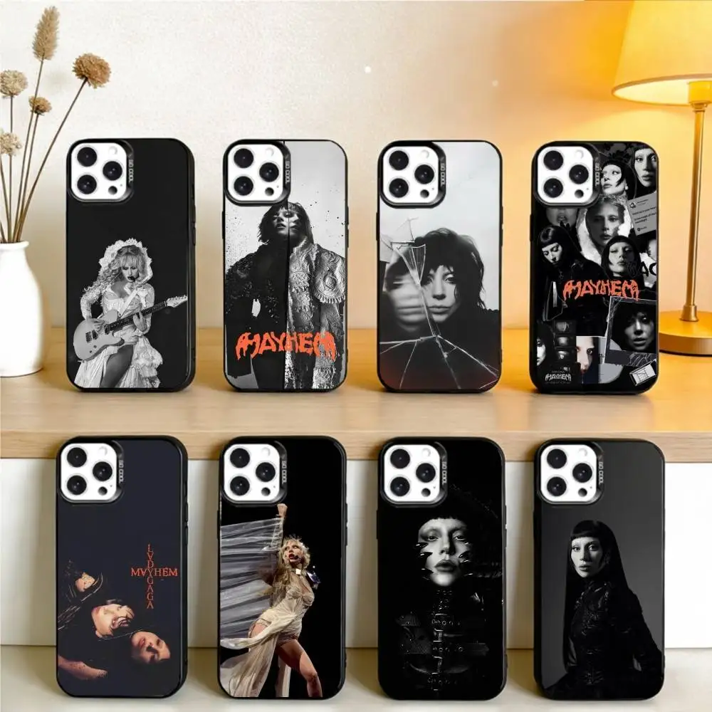 

L-LADY GAGA MAYHEM Phone Case For IPhone 16 17 15 14 12 13 Pro Max Black Color Shockproof Cover